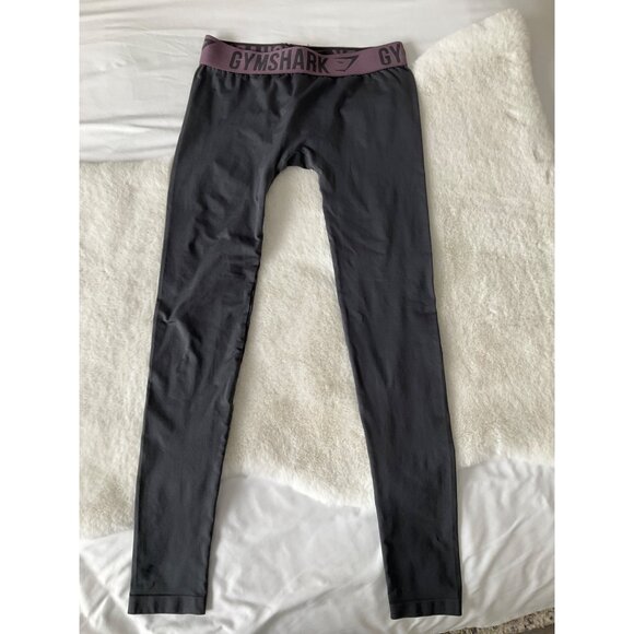 GymShark Leggings Charcoal Grey/Burgundy size Small - Picture 4 of 7
